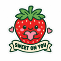 Sweet on You — Strawberry Sticker